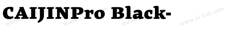 CAIJINPro Black字体转换 CAIJINPro Black字体转换